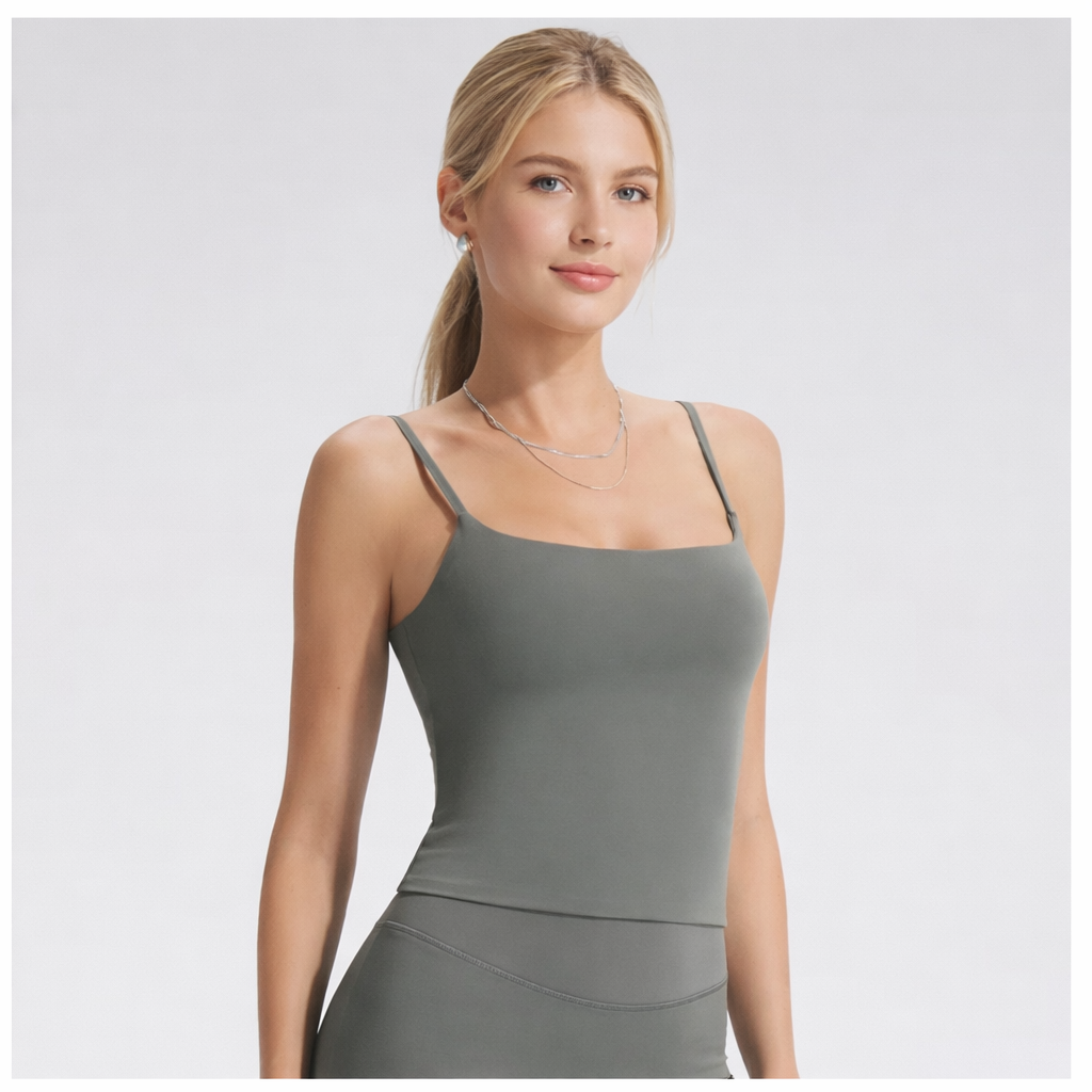 Sculpt Square Neck Tank - Built-In Bra