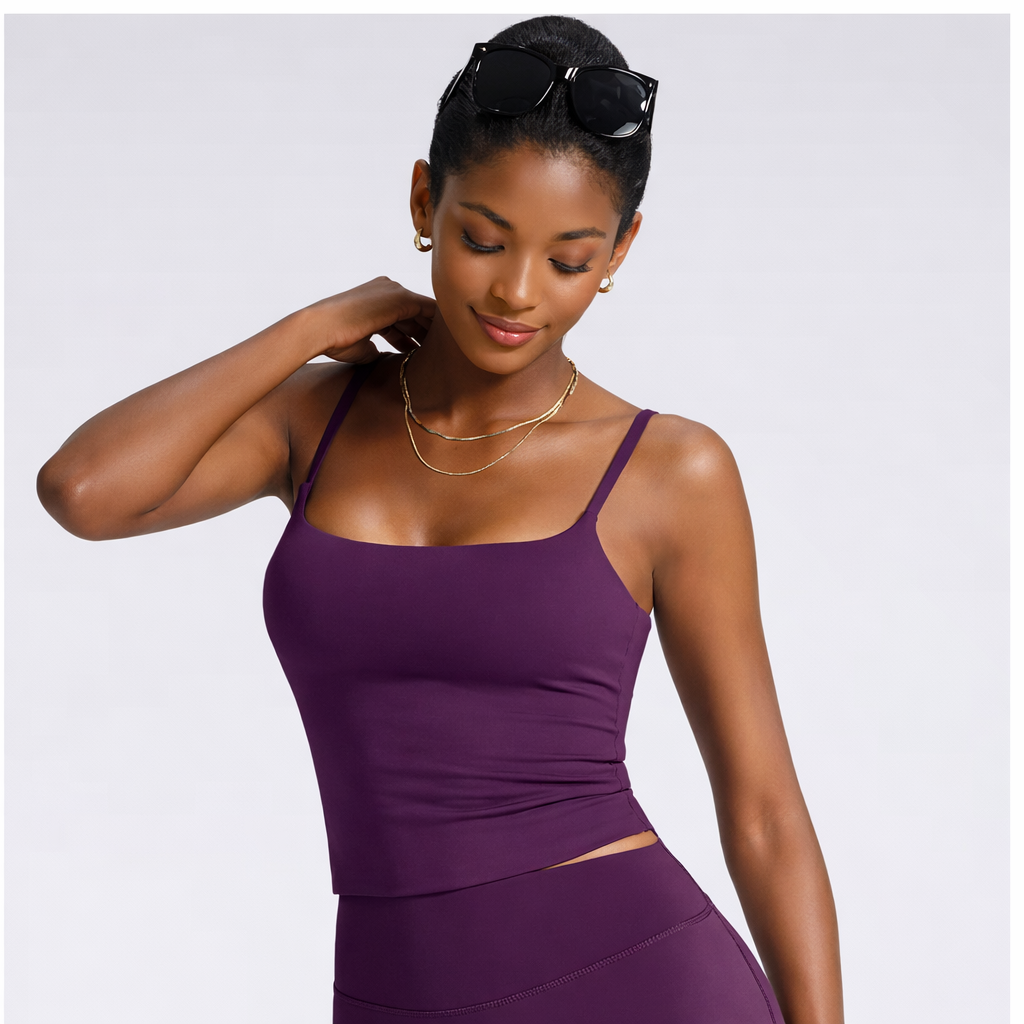 Sculpt Square Neck Tank - Built-In Bra